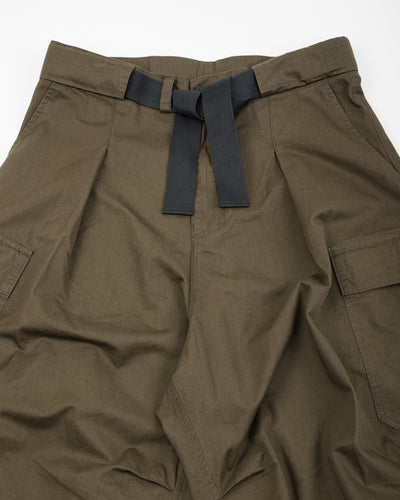 Hansen Benny Super Wide Balloon Trouser - Olive Drill - Standard & Strange