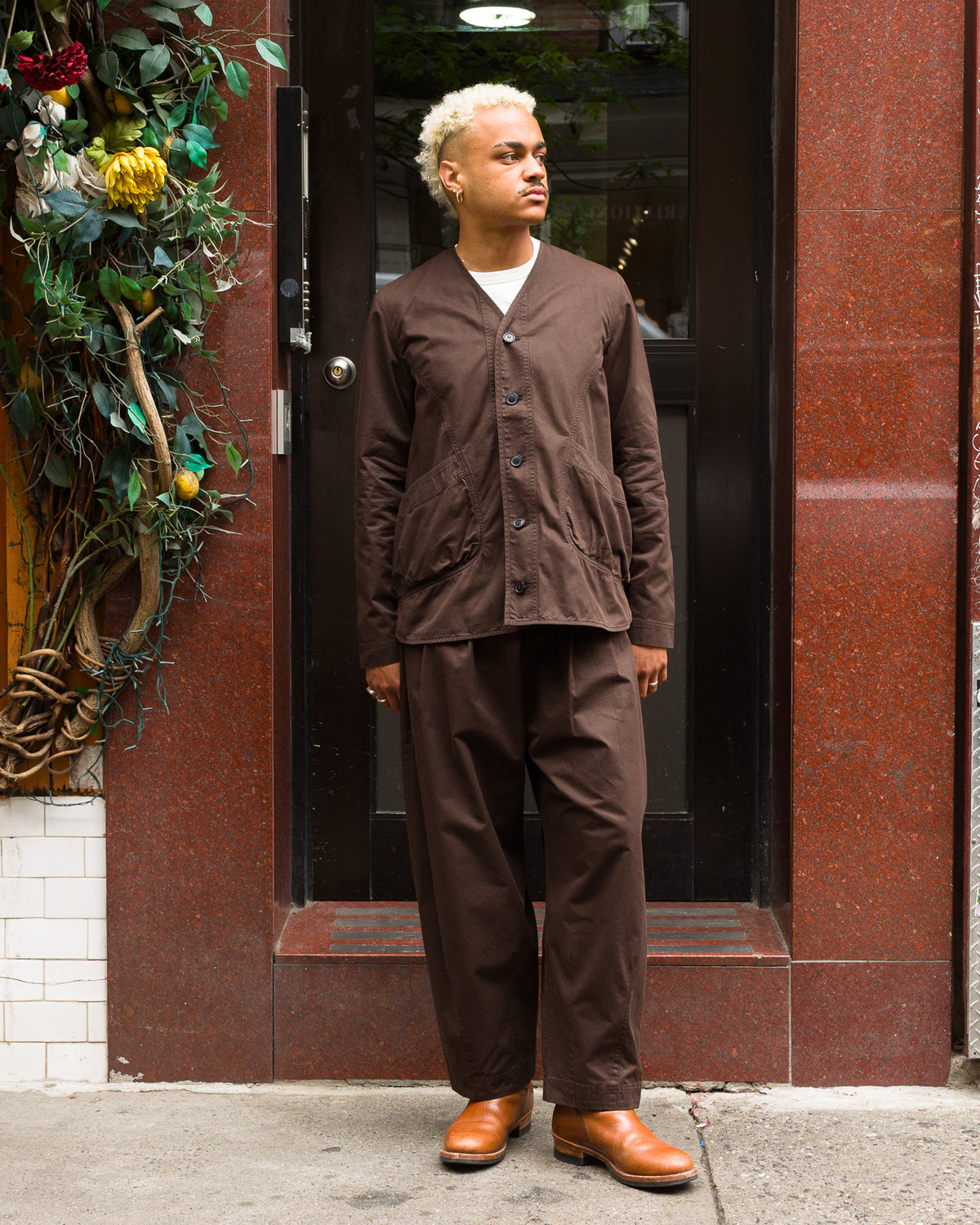 Hansen Bernard Loose Fit Jacket - Coffee Drill - Standard & Strange