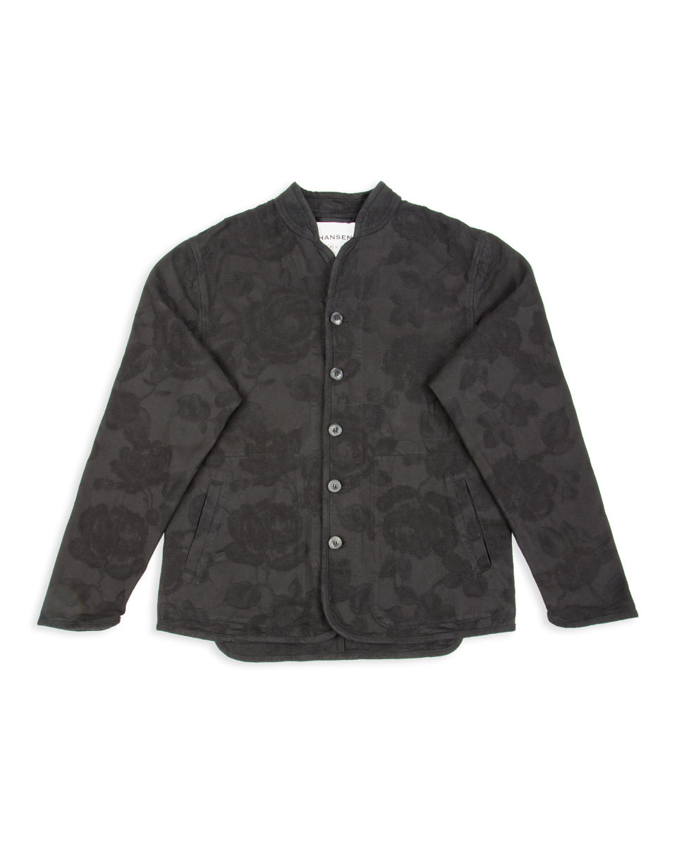 Hansen Refined Work Jacket - Black Flowers - Standard & Strange