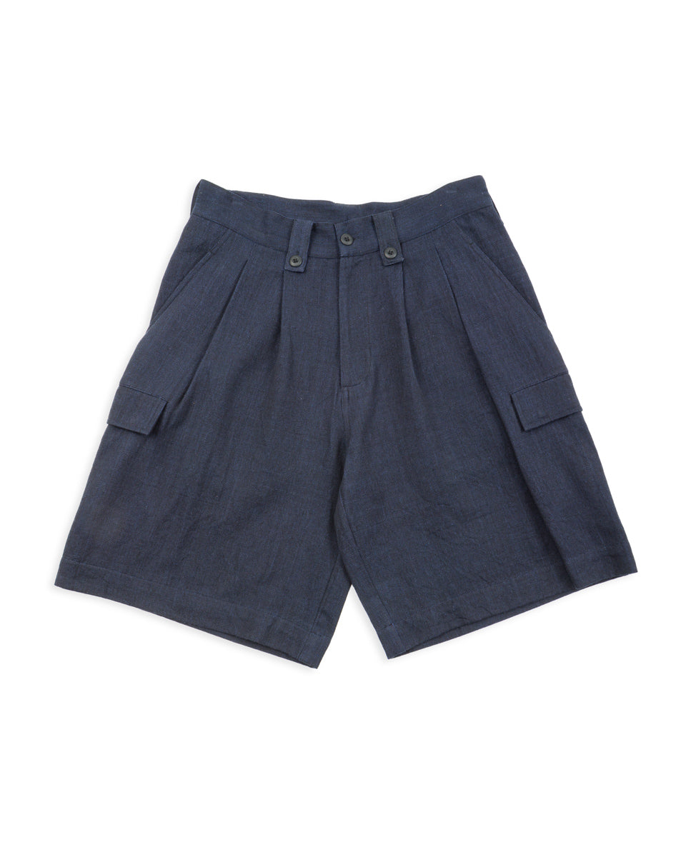 Indi + Ash Big Short - Iron/Indigo Powerloom Military HBT - Standard & Strange