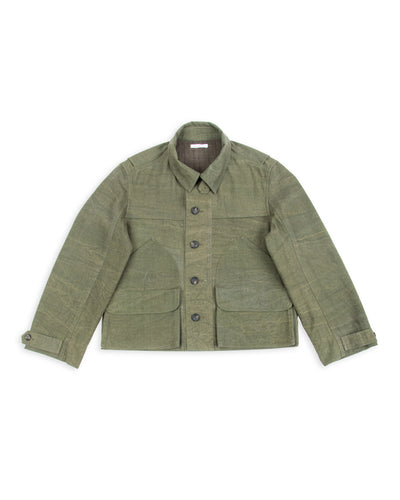 Indi + Ash Cropped Utility Jacket - Forest Green Crackle Enzyme Canvas - Standard & Strange