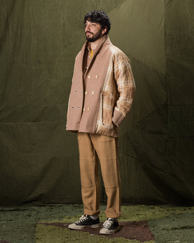 Indi + Ash Reversible Shawl Overcoat - Handwoven Desert Acacia Denim/Plaid - Standard & Strange