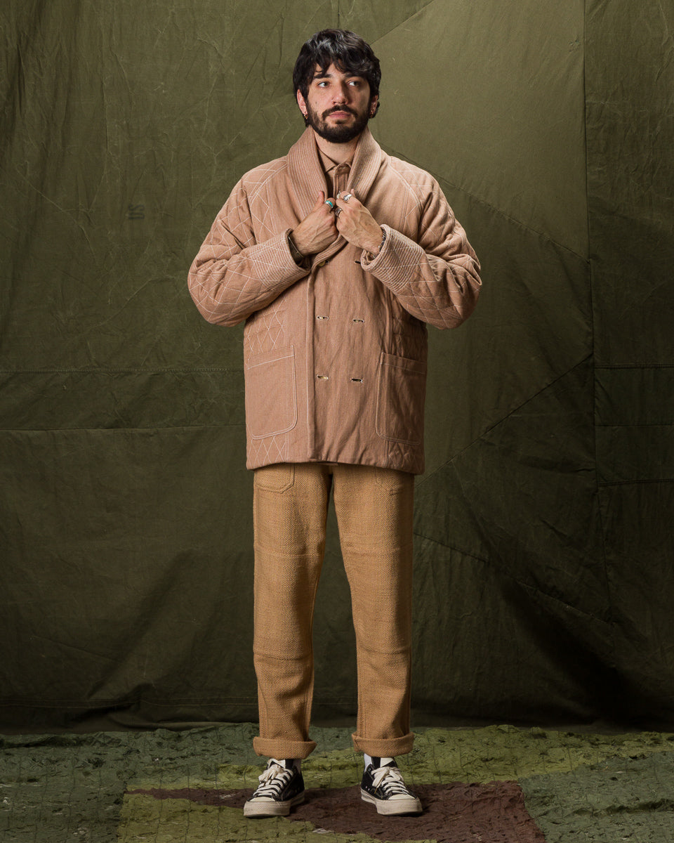 Indi + Ash Reversible Shawl Overcoat - Handwoven Desert Acacia Denim/Plaid - Standard & Strange