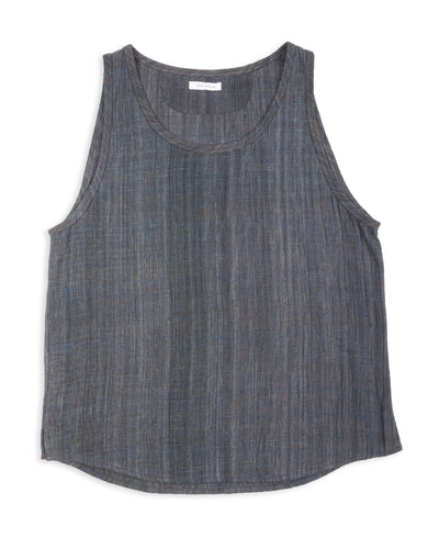 Indi + Ash Ripley Tank - Iron/Indigo Handwoven Kala Cotton - Standard & Strange