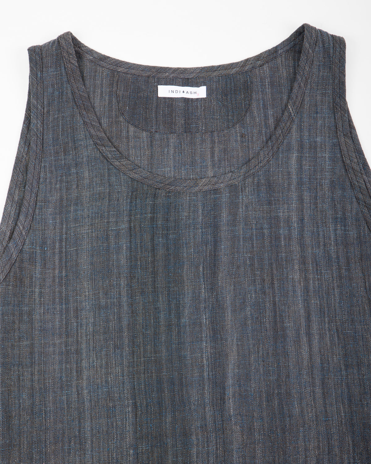 Indi + Ash Ripley Tank - Iron/Indigo Handwoven Kala Cotton - Standard & Strange