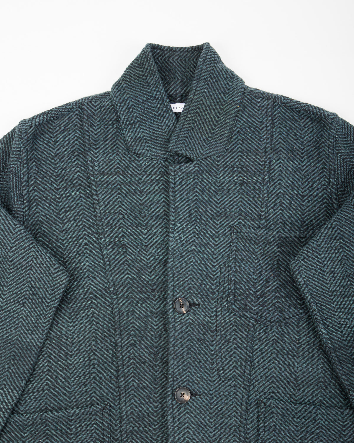 Indi + Ash Study Jacket - Handspun Midnight Teal/Iron Black HB - Standard & Strange