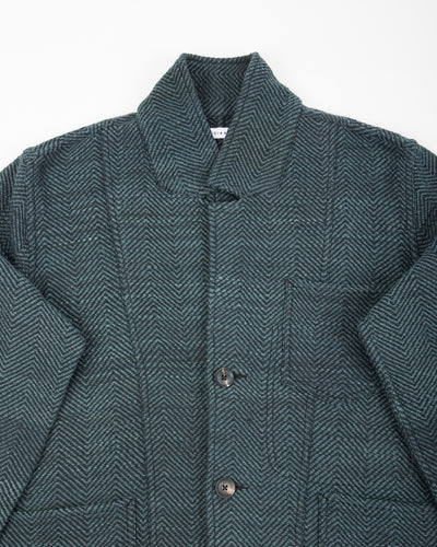Indi + Ash Study Jacket - Handspun Midnight Teal/Iron Black HB - Standard & Strange