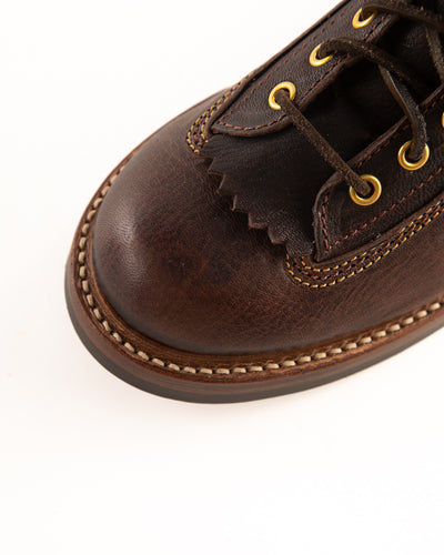 John Lofgren Donkey Puncher 8" Boots - Burnt Dark Brown Ezo Deerskin - Standard & Strange