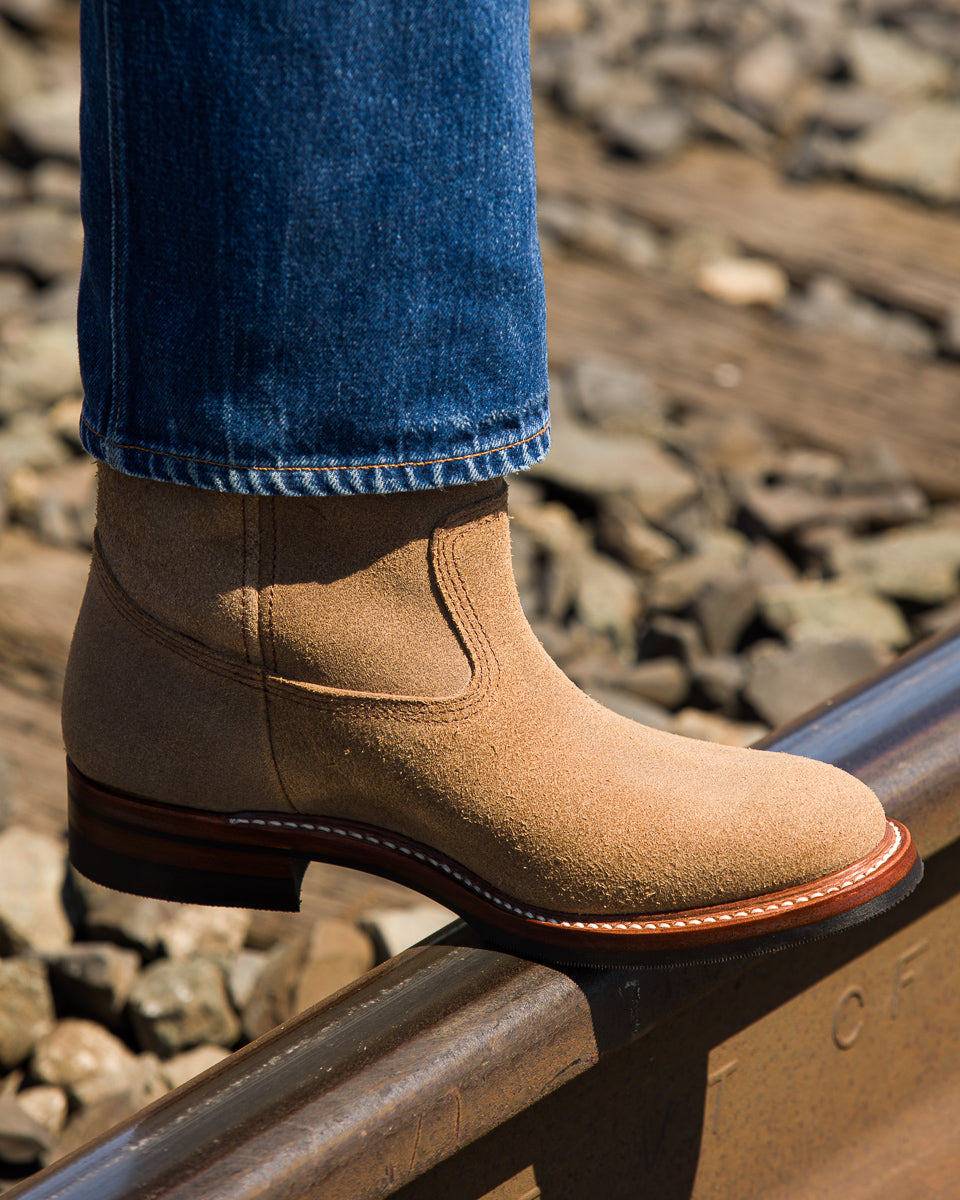 John Lofgren Duke Roper Boots - Natural CXL Roughout - Standard & Strange