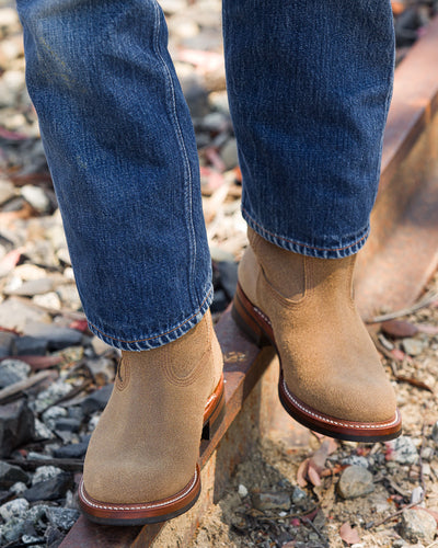 John Lofgren Duke Roper Boots - Natural CXL Roughout - Standard & Strange