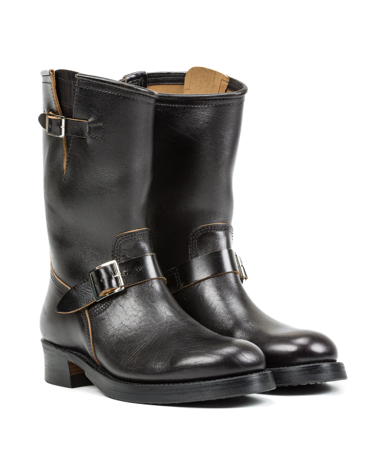 John Lofgren Wabash Engineer Boots - Black Shinki Horsebutt - Standard & Strange
