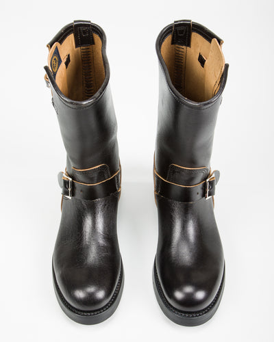 John Lofgren Wabash Engineer Boots - Black Shinki Horsebutt - Standard & Strange