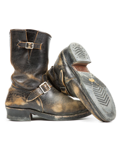 John Lofgren Wabash Engineer Boots - Black Shinki Horsebutt - Standard & Strange