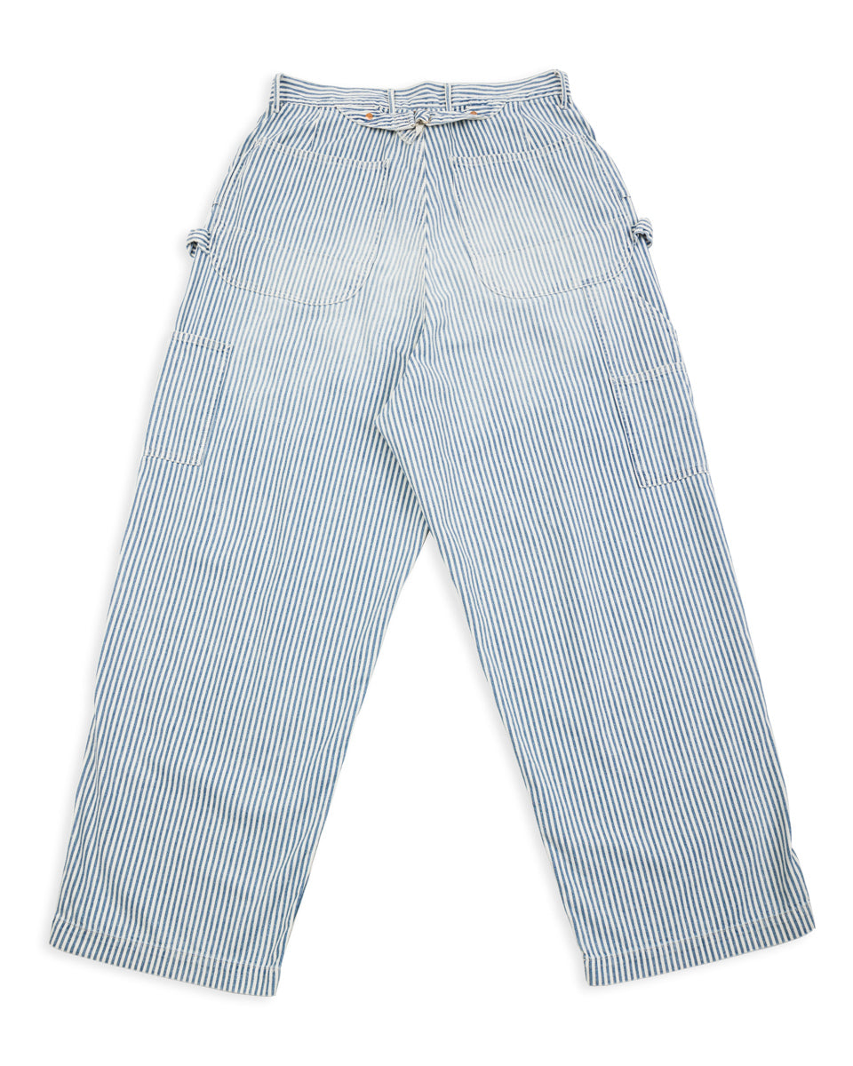 Kapital 10oz HICKOREE Stripe ZIPPER Wide LUMBER Pants - Hickoree - Standard & Strange