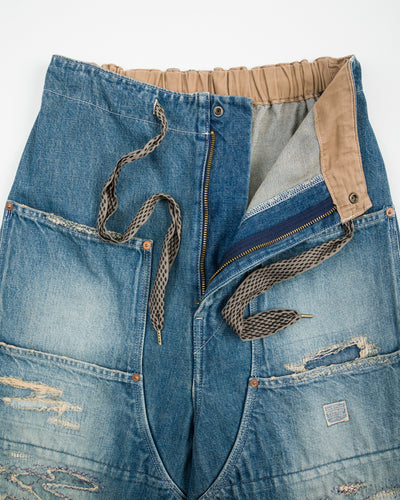 Kapital 14oz Denim W-Knee EASY Baggy Pants(DIXIE LUMBER REMAKE) - PRO - Standard & Strange