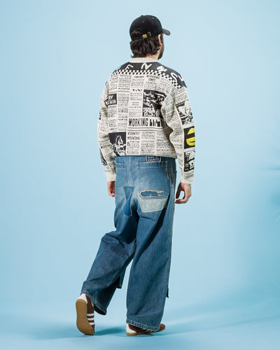 Kapital 14oz Denim W-Knee EASY Baggy Pants(DIXIE LUMBER REMAKE) - PRO - Standard & Strange