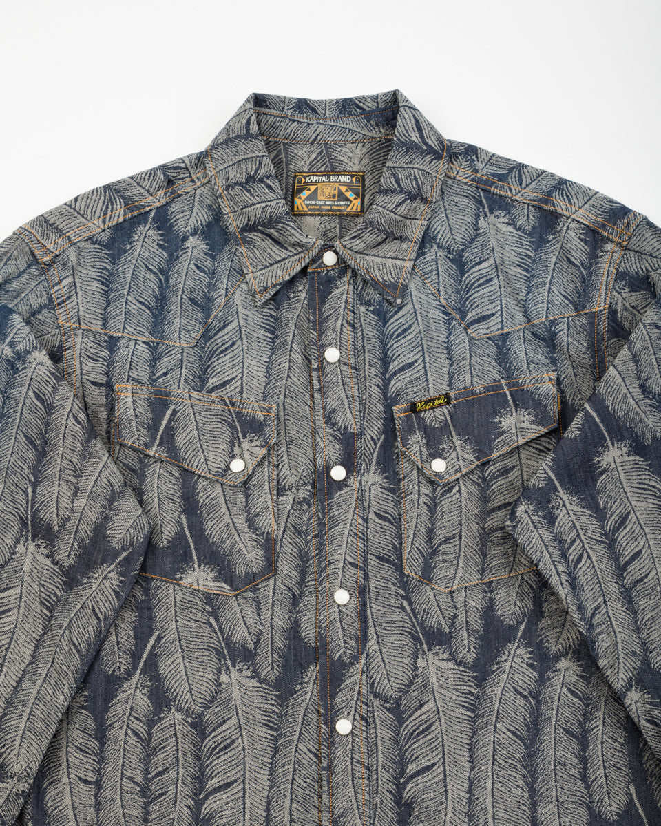 Kapital 5oz MAGPIE Denim Western Shirt - Dark - Standard & Strange