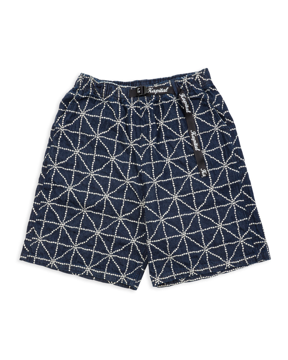 Kapital 8oz Denim FOLK-DOJO EASY Shorts - Dark - Standard & Strange