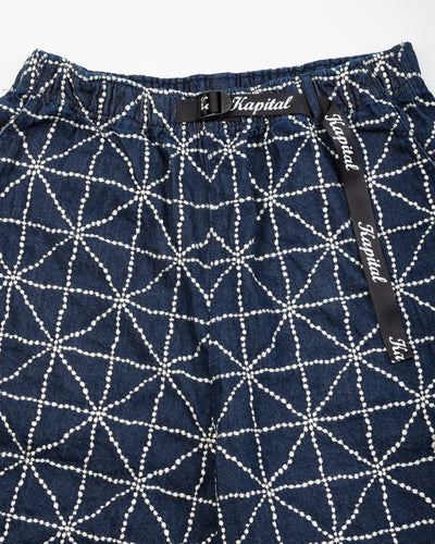 Kapital 8oz Denim FOLK-DOJO EASY Shorts - Dark - Standard & Strange