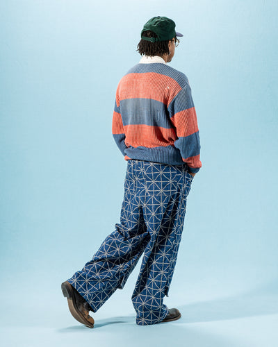 Kapital 8oz Denim FOLK DOJO W-Knee EASY Baggy Pants - Midtone - Standard & Strange