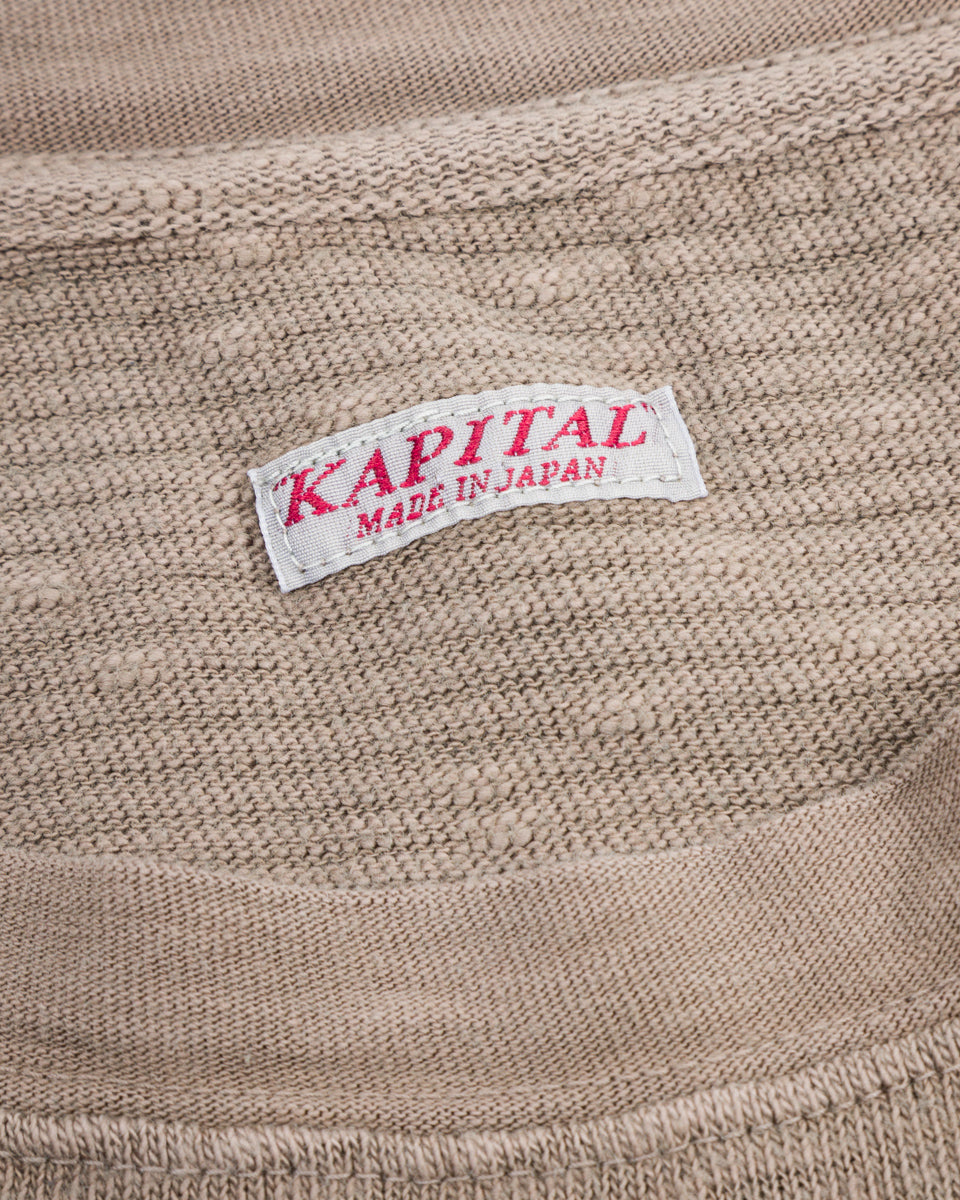 Kapital AMUSE Knit Pocket Long Sleeve T - Charcoal - Standard & Strange