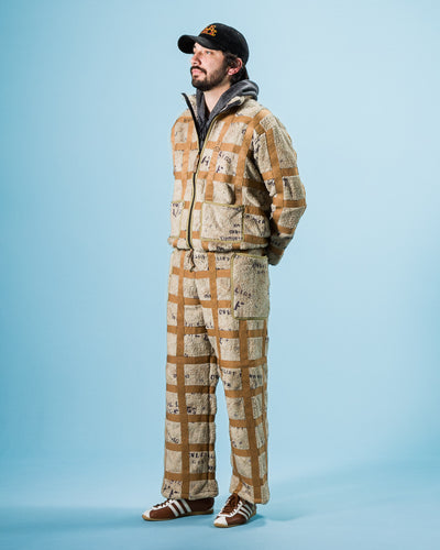 Kapital Fleece PRISONER Craft Tattersall ZIP Blouson - Beige - Standard & Strange