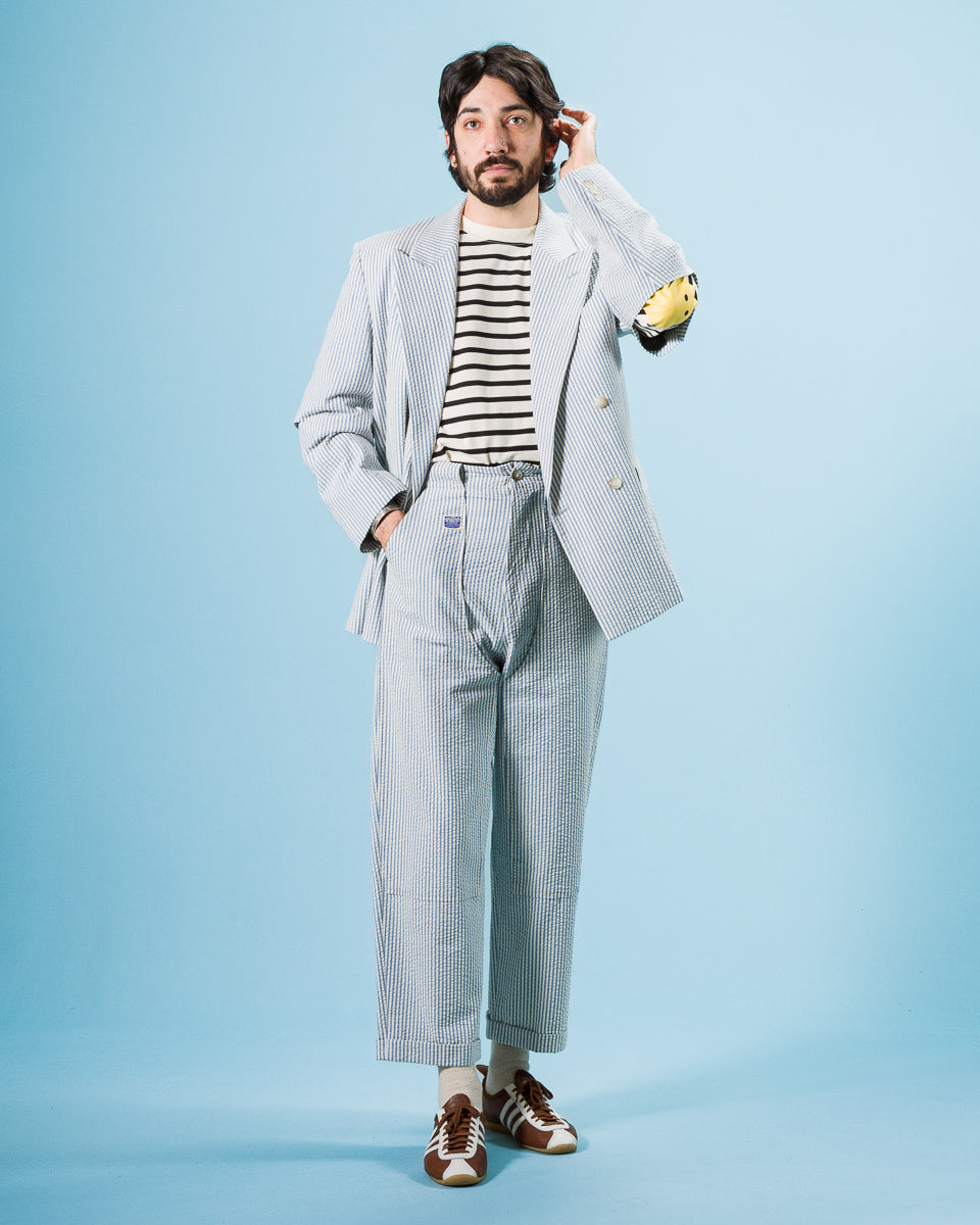 Kapital Seersucker CUT-OUT Elbow W JKT - Sax - Standard & Strange