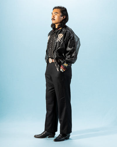 Kapital Sheer Pearl Souvenir JKT (RAIN SKULL) - Black - Standard & Strange