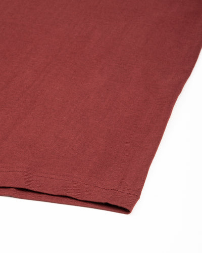 Merz b. Schwanen 1950s Lightweight Loopwheeled Tee - Burgundy - Standard & Strange