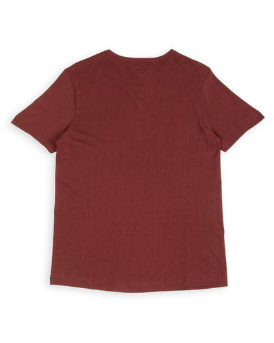 Merz b. Schwanen 1950s Lightweight Loopwheeled Tee - Burgundy - Standard & Strange