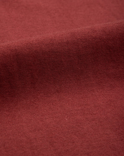 Merz b. Schwanen 1950s Lightweight Loopwheeled Tee - Burgundy - Standard & Strange