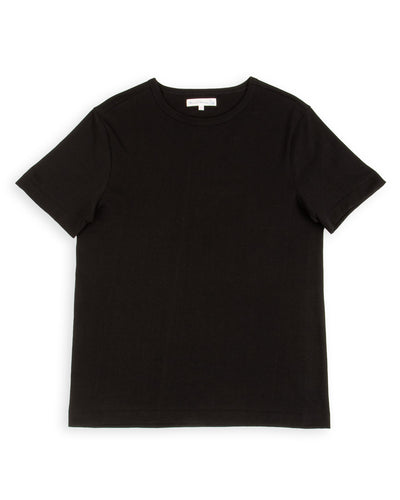 Merz b. Schwanen 215 Loopwheeled Classic Fit Midweight Tee - Deep Black - Standard & Strange
