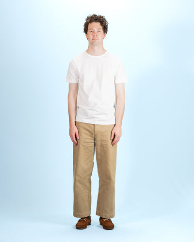 Merz b. Schwanen 215 Loopwheeled Classic Fit Midweight Tee - White - Standard & Strange