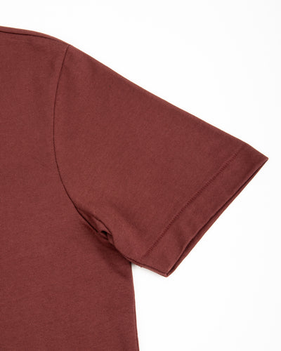 Merz b. Schwanen 2M15C Cropped Vintage Machine Jersey T-Shirt - Burgundy - Standard & Strange
