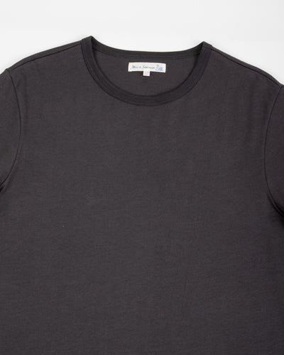Merz b. Schwanen 2M15C Cropped Vintage Machine Jersey T-Shirt - Charcoal - Standard & Strange