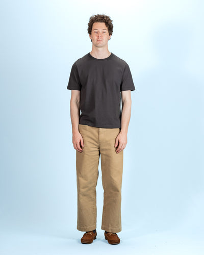 Merz b. Schwanen 2M15C Cropped Vintage Machine Jersey T-Shirt - Charcoal - Standard & Strange