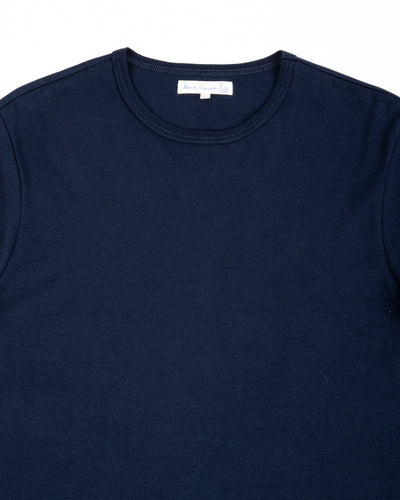 Merz b. Schwanen 2M15C Cropped Vintage Machine Jersey T-Shirt - Ink Blue - Standard & Strange