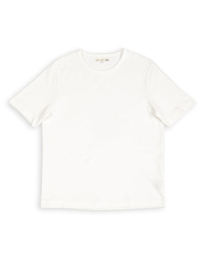 Merz b. Schwanen 2M15C Cropped Vintage Machine Jersey T-Shirt - White - Standard & Strange