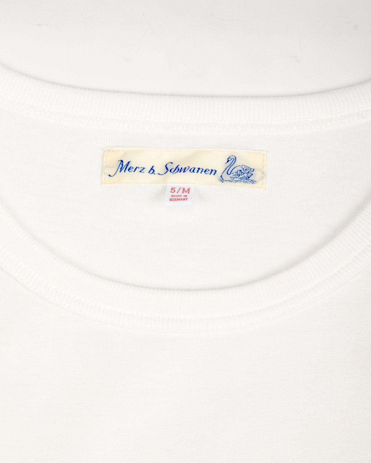 Merz b. Schwanen 2M15C Cropped Vintage Machine Jersey T-Shirt - White - Standard & Strange
