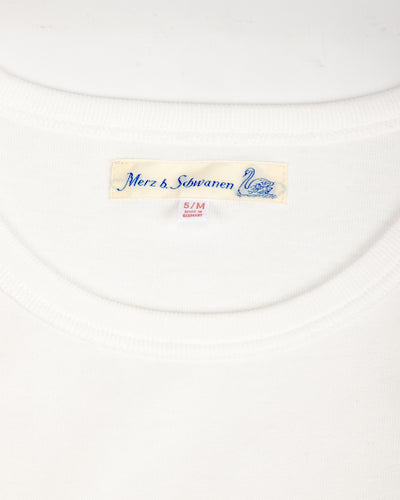 Merz b. Schwanen 2M15C Cropped Vintage Machine Jersey T-Shirt - White - Standard & Strange