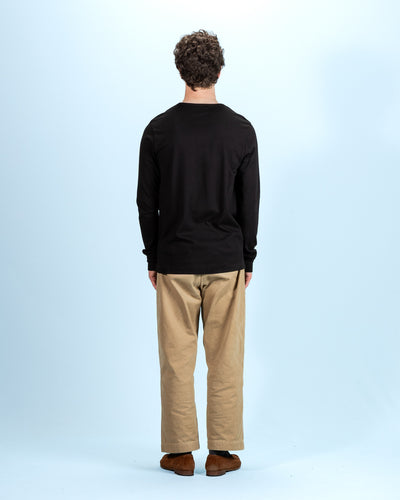 Merz b. Schwanen 2M15LS Vintage Machine Refined Fit L/S - Deep Black - Standard & Strange