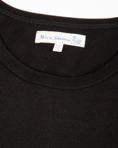 Merz b. Schwanen 2M15LS Vintage Machine Refined Fit L/S - Deep Black - Standard & Strange