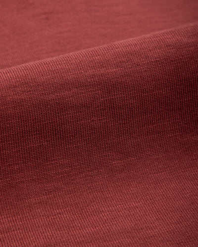 Merz b. Schwanen 2S08 Loopwheeled Relaxed Fit Heavyweight L/S Henley - Burgundy - Standard & Strange