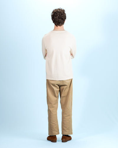 Merz b. Schwanen 2S08 Loopwheeled Relaxed Fit Heavyweight L/S Henley - Nature - Standard & Strange