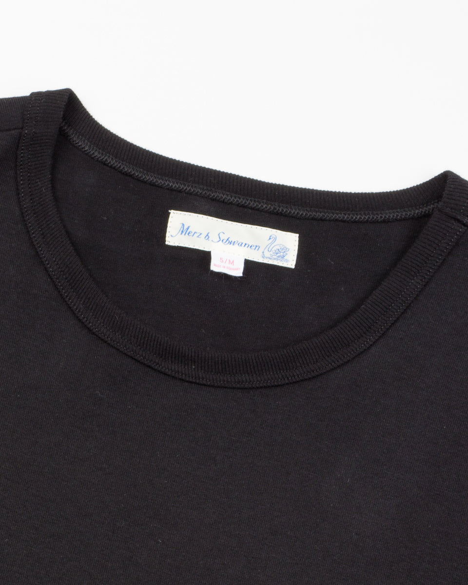 Merz b. Schwanen 6.8oz Sturdy Jersey T-Shirt - Deep Black - Standard & Strange