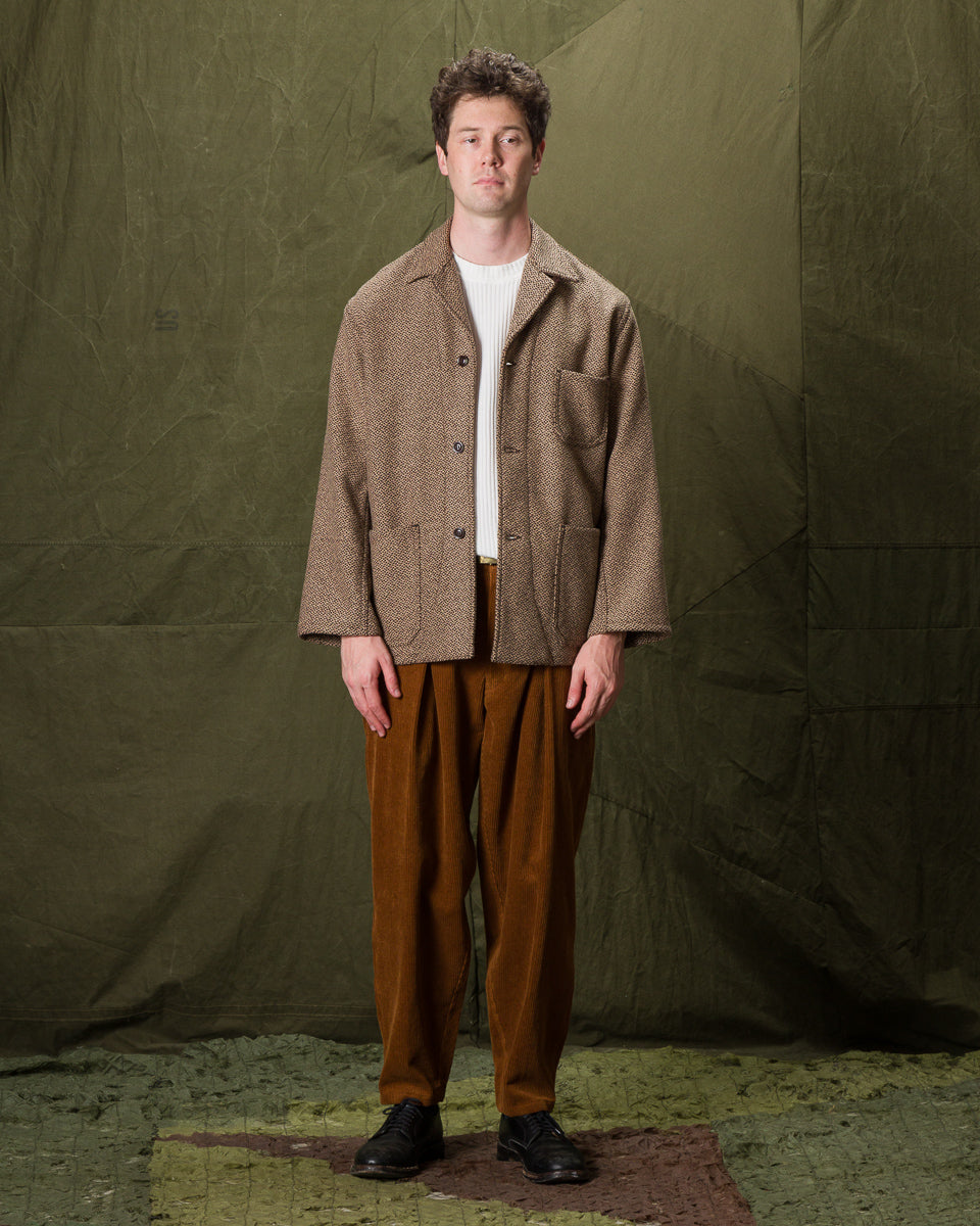 Monitaly Italian Jail Jacket - Giraffe Wool Flannel Vicente - Standard & Strange