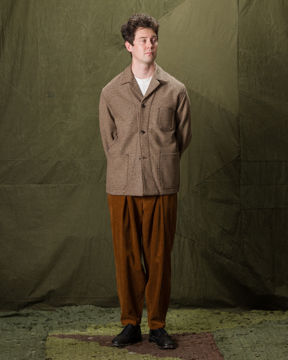 Monitaly Italian Jail Jacket - Giraffe Wool Flannel Vicente - Standard & Strange