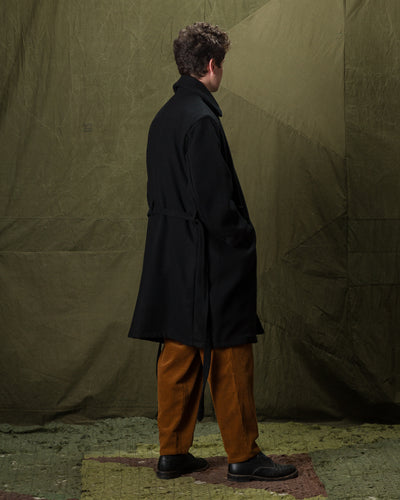 Monitaly Jute Coat - Black Wool Flannel Vicente - Standard & Strange