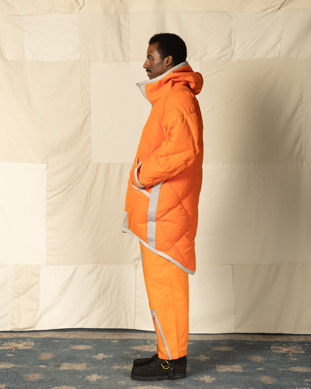 MotivMfg Lander Down Coat - Lava Halley Stevenson "Military Finish" Waxed Cotton - Standard & Strange