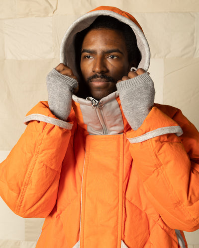 MotivMfg Lander Down Coat - Lava Halley Stevenson "Military Finish" Waxed Cotton - Standard & Strange